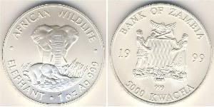 5000 Квача Замбія (1964 - ) Срібло 