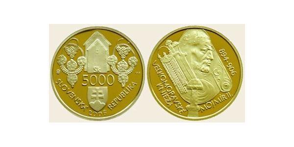 5000 Крона Словакия Золото 