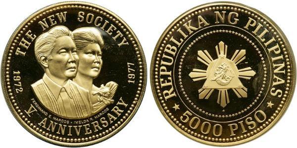 5000 Песо Філіппіни Золото 
