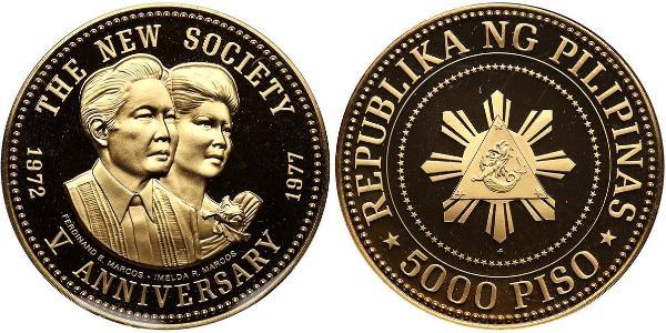 5000 Песо Філіппіни Золото 