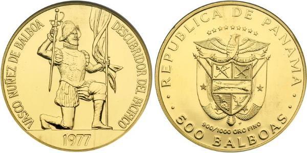 500 Balboa Panamá Oro Vasco Núñez de Balboa (1475 – 1519)