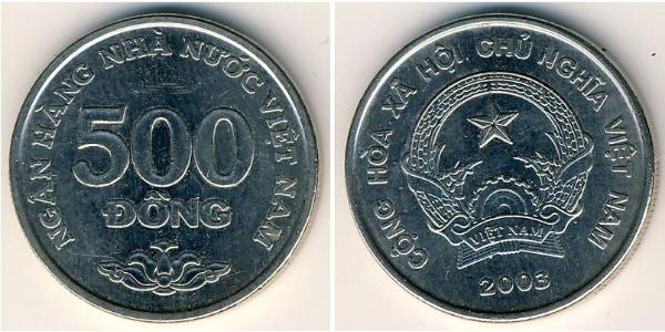 500 Dong Vietnam Níquel/Acero 