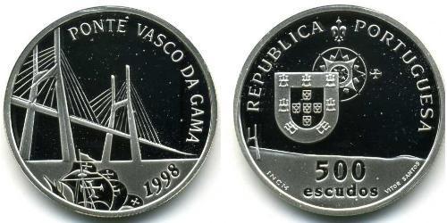 500 Escudo Portuguese Republic (1975 - ) Silver 