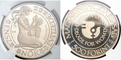 500 Forint Ungheria Argento 