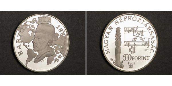 500 Forint Hungría Plata Béla Bartók