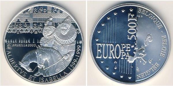 500 Franc Belgium Silver 