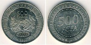 500 Franc 中非共和國 銅/镍 