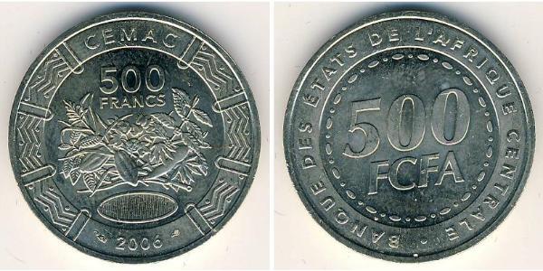 500 Franc 中非共和國 銅/镍 
