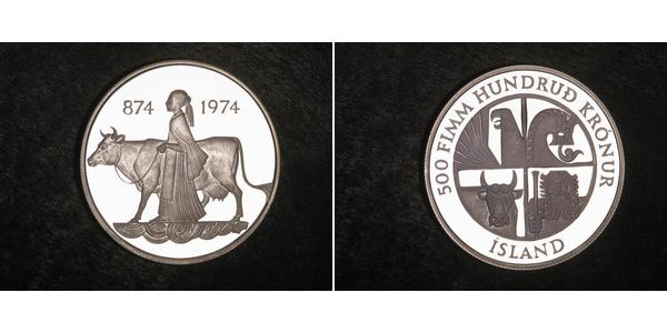 500 Krone Islande Argent 