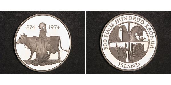 500 Krone Islandia Plata 