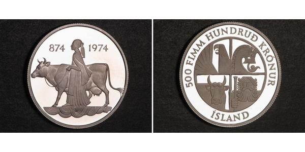 500 Krone Iceland Silver 