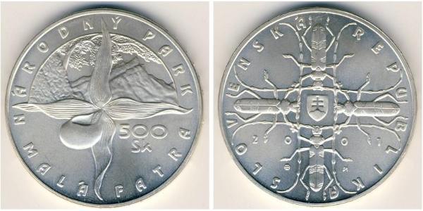 500 Krone Slovakia 銀 