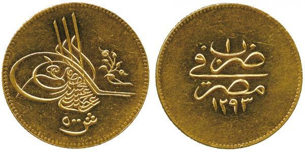 500 Kurush Osmanisches Reich (1299-1923) Gold Abdülhamid II (1842 - 1918)