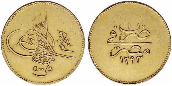 500 Kurush Imperio otomano (1299-1923) Oro Abdul Hamid II (1842 - 1918)