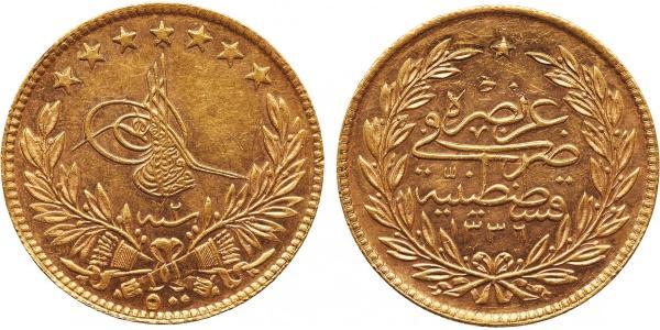 500 Kurush Impero ottomano (1299-1923) Oro Abdul-Hamid II (1842 - 1918)