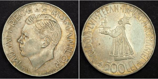 500 Leu Rumänien Silber Michael I. (Rumänien)