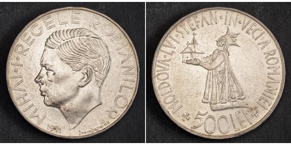 500 Leu Romania Silver Michael of Romania