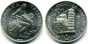 500 Lira Italie Argent 