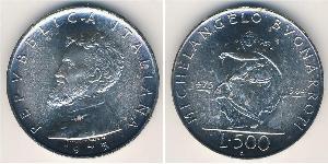 500 Lira Italie Argent 