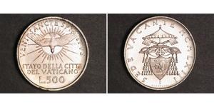 500 Lira Vatican Argent 