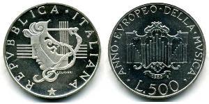 500 Lira Italia Argento 