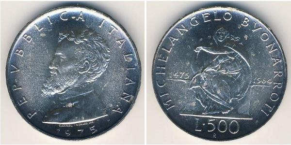 500 Lira Italia Argento 