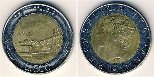 500 Lira Italy Bimetal 