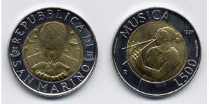 500 Lira San Marino Bimetal 