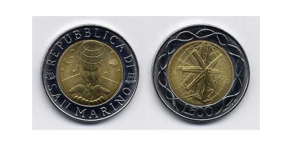 500 Lira San Marino Bimetal 