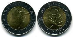 500 Lira 意大利 Bimetal 