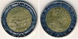 500 Lira 意大利 Bimetal 