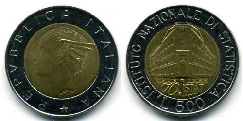 500 Lira Italien Bimetall 