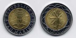 500 Lira San Marino Bimetall 