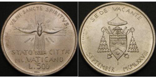 500 Lira Ciudad del Vaticano Plata 