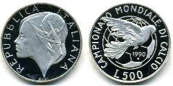 500 Lira Italia Plata 