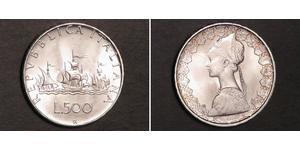 500 Lira Italia Plata 