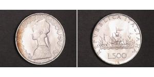 500 Lira Italia Plata 