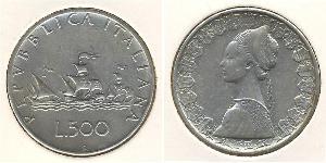 500 Lira Italia Plata 