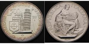 500 Lira Italia Plata 