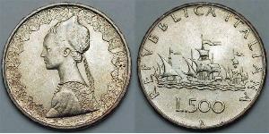 500 Lira Italia Plata 