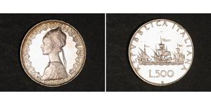 500 Lira Italia Plata 