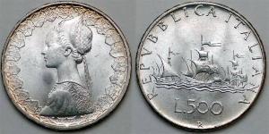 500 Lira Italia Plata 