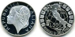 500 Lira Italia Plata 