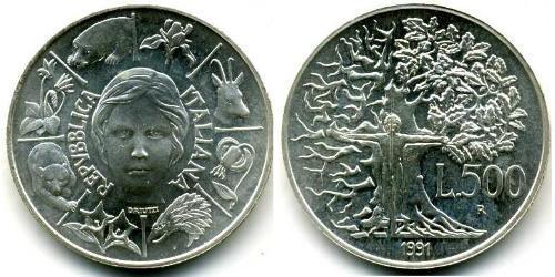 500 Lira Italia Plata 