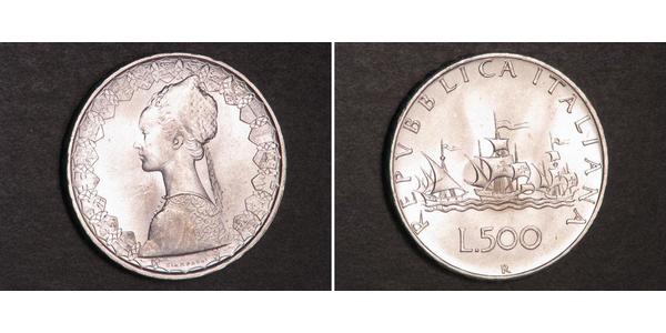 500 Lira Italia Plata 