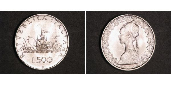 500 Lira Italia Plata 