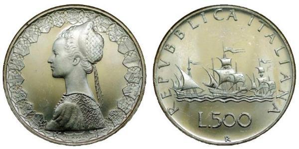 500 Lira Italia Plata 