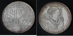 500 Lira Vatican (1926-) Plata 