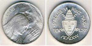 500 Lira Vatican (1926-) Plata 