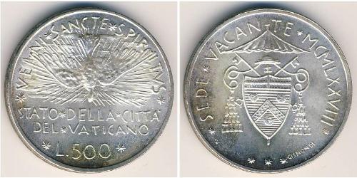 500 Lira Vatican (1926-) Plata 